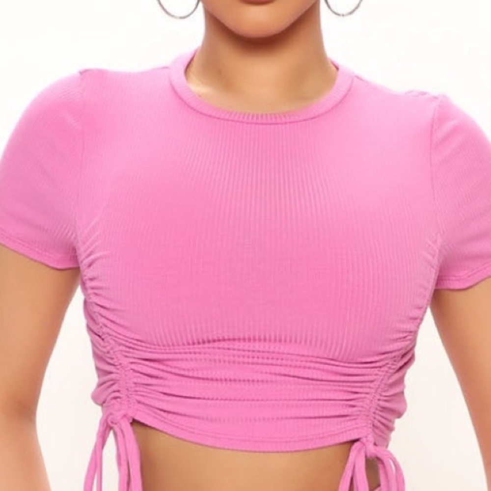 Fashion Nova Ruched Pink Women’s Top